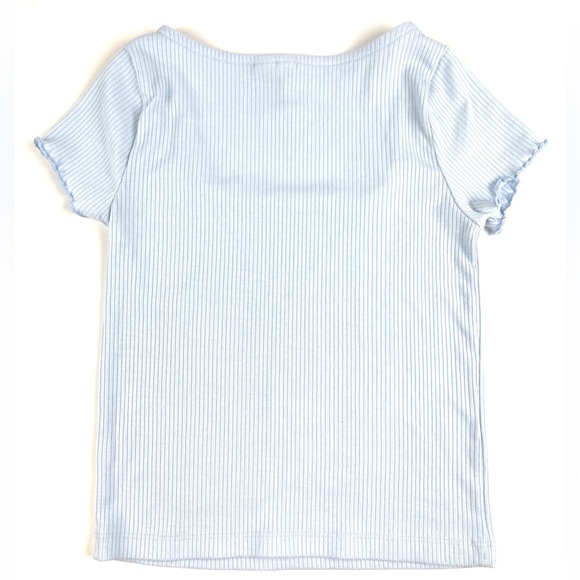 Girl’s Janie And Jack Light Blue Short Sleeve T Shirt Size 10 - Picture 2 of 3